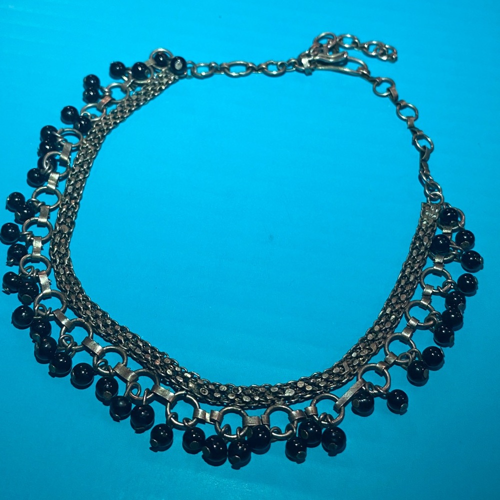 Authentic Y2K Vintage dangly beaded adjustable choker